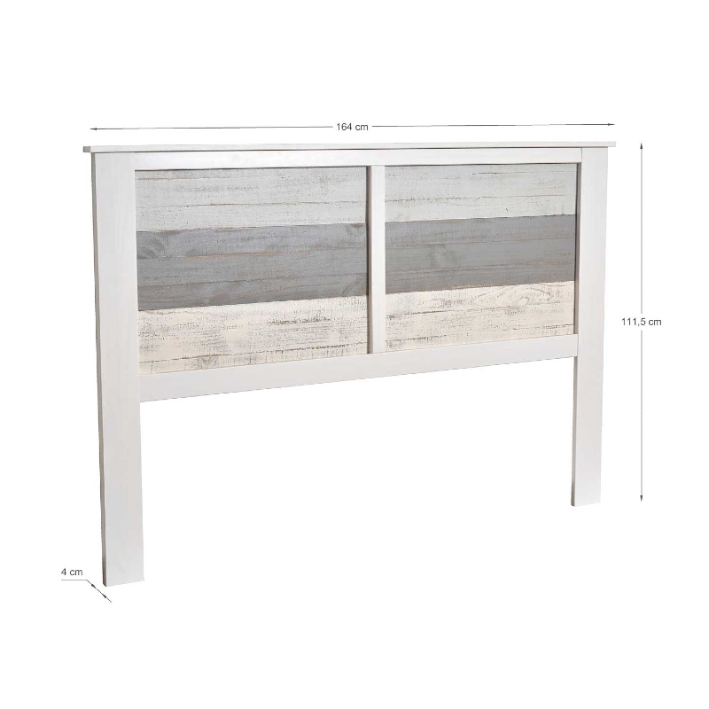 Cabecero madera dormitorio matrimonio multicolor Blue Times - Imagen 2