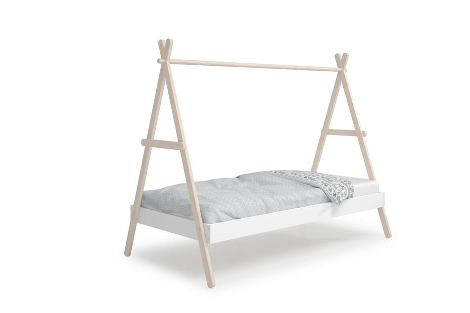 Cama Infantil Montessori Casita Trufa 90x200 Cera Blanca - Imagen 4
