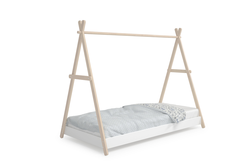 Cama Infantil Montessori Casita Trufa 90x200 Cera Blanca