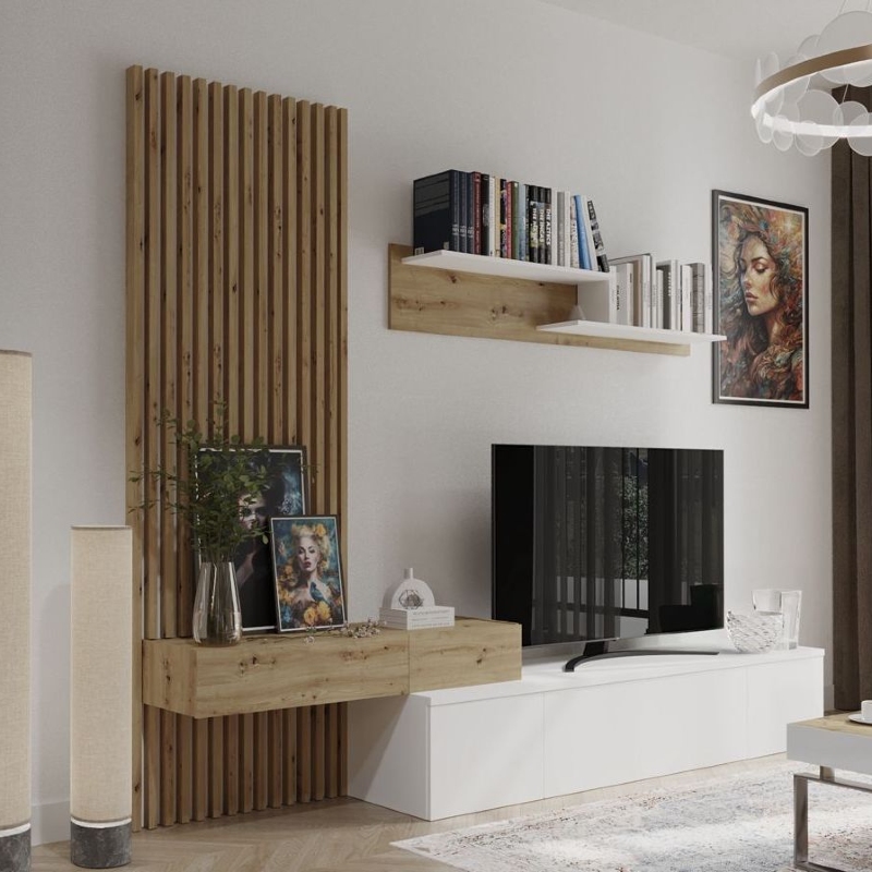 Composición apilable de comedor con panelado Ribera Blanco - Imagen 5