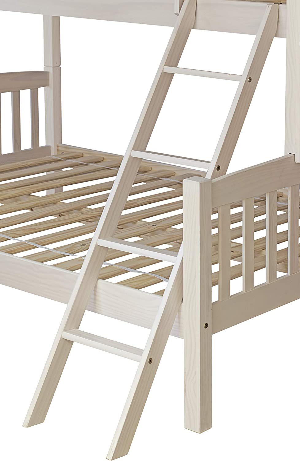 Litera triple 135 madera maciza pino color blanco lavado - Imagen 4