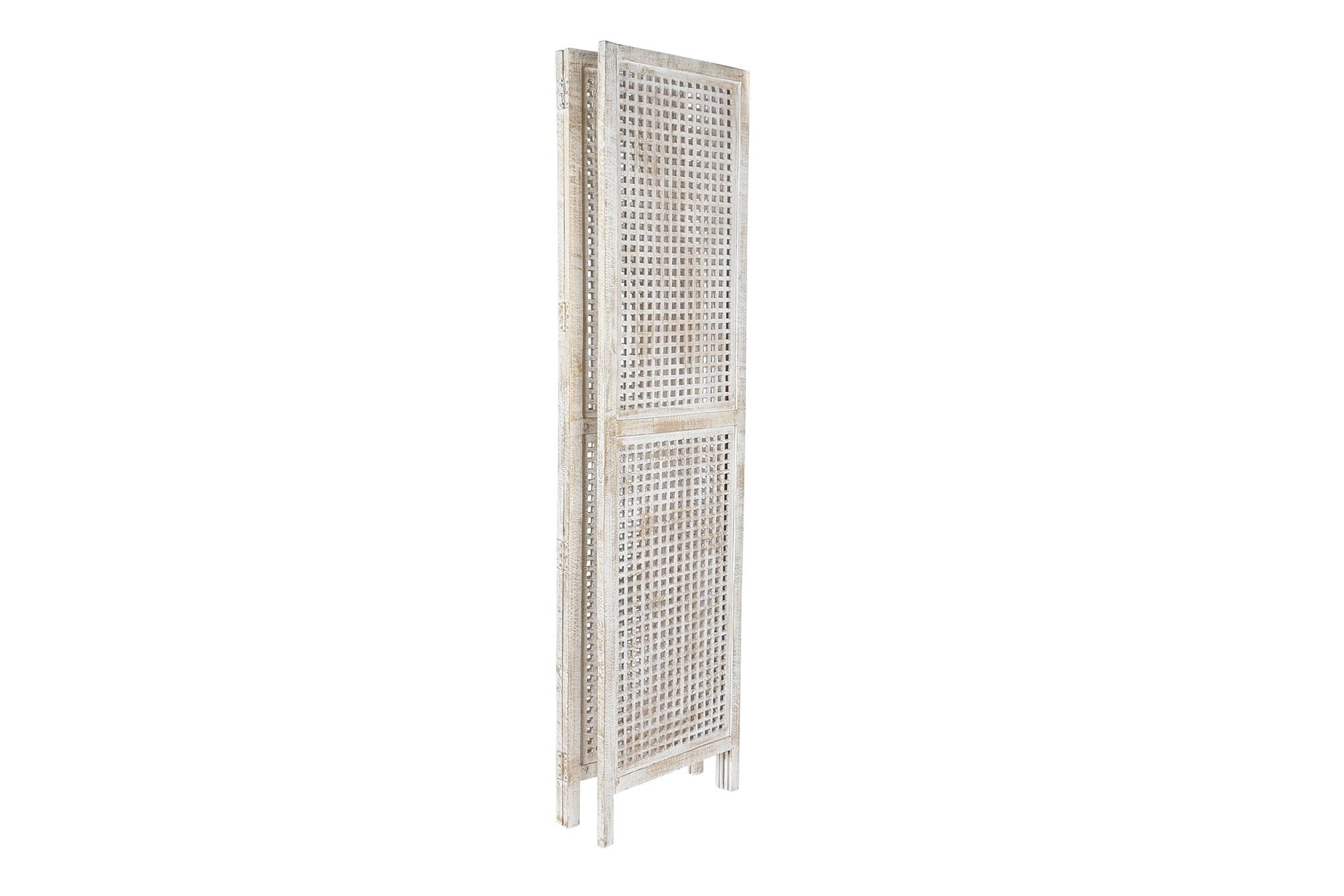 Biombo mango y mdf decape blanco Modelo Cuadrado - Imagen 4