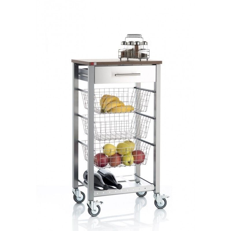 Carrito de cocina, carrito verdulero Onda Aluminium